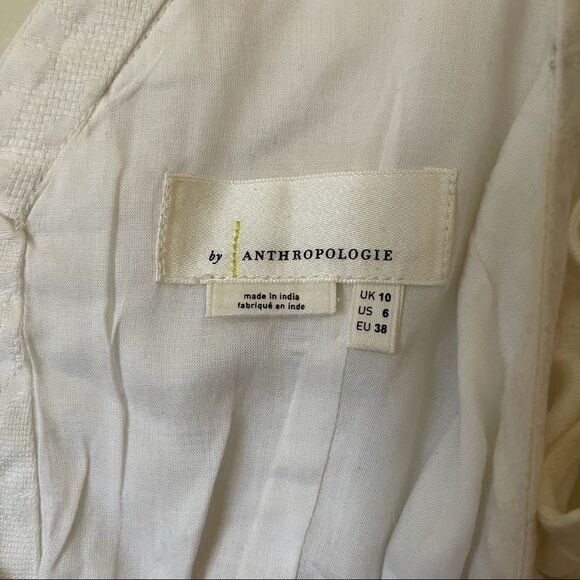 Anthropologie White sleeveless midi dress Size 6 - Picture 8 of 10